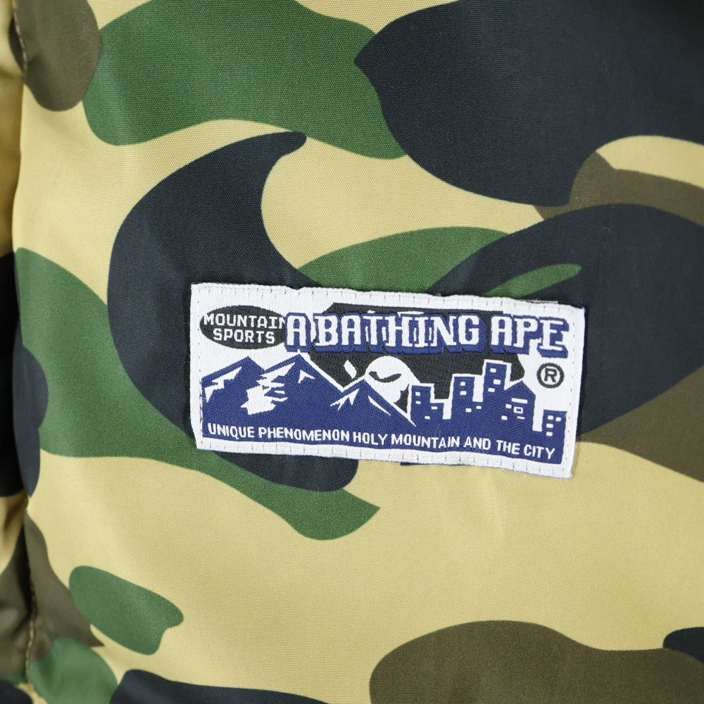 A BATHING APE(アベイシングエイプ) REVERSIBLE DOWN VEST 001LJ0801019X リバーシブルダウンベスト カモ柄 マルチカラー