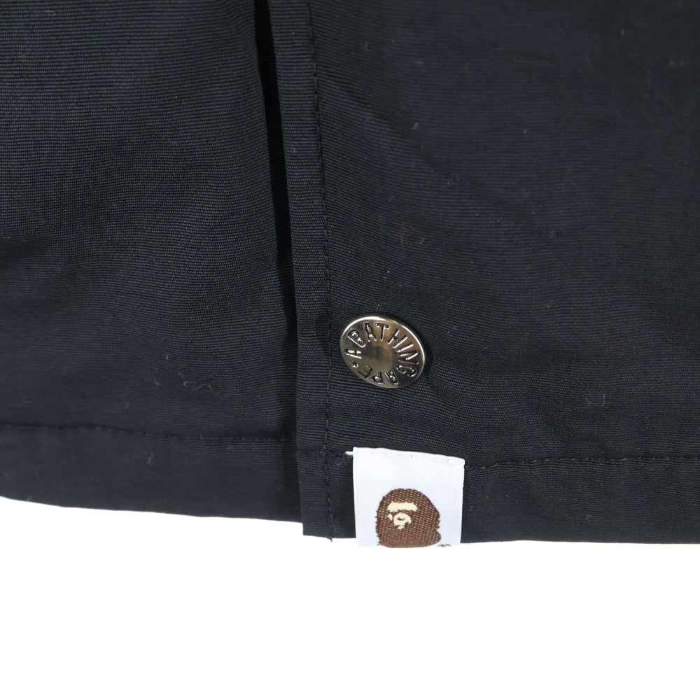 A BATHING APE(アベイシングエイプ) LOGO COACH JACKET 001LJC201006X ロゴプリントコーチジャケット ブラック