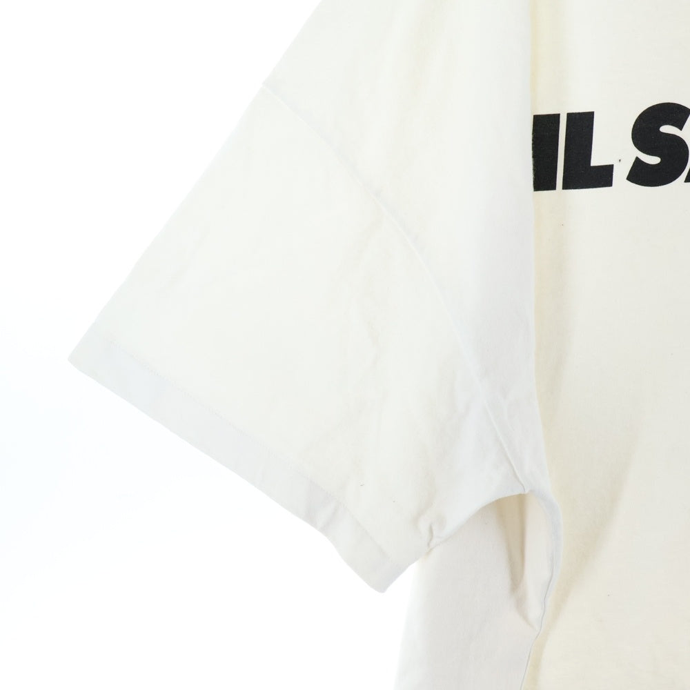 JIL SANDER(ジルサンダー) 23SS オーバーサイズ ロゴプリント クルーネック半袖カットソー ホワイト J21GC0001 J45148