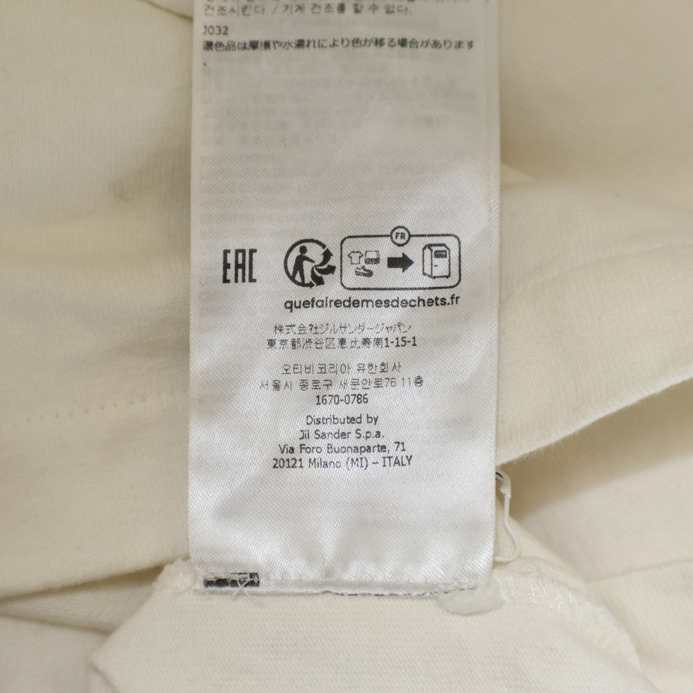 JIL SANDER(ジルサンダー) 23SS オーバーサイズ ロゴプリント クルーネック半袖カットソー ホワイト J21GC0001 J45148
