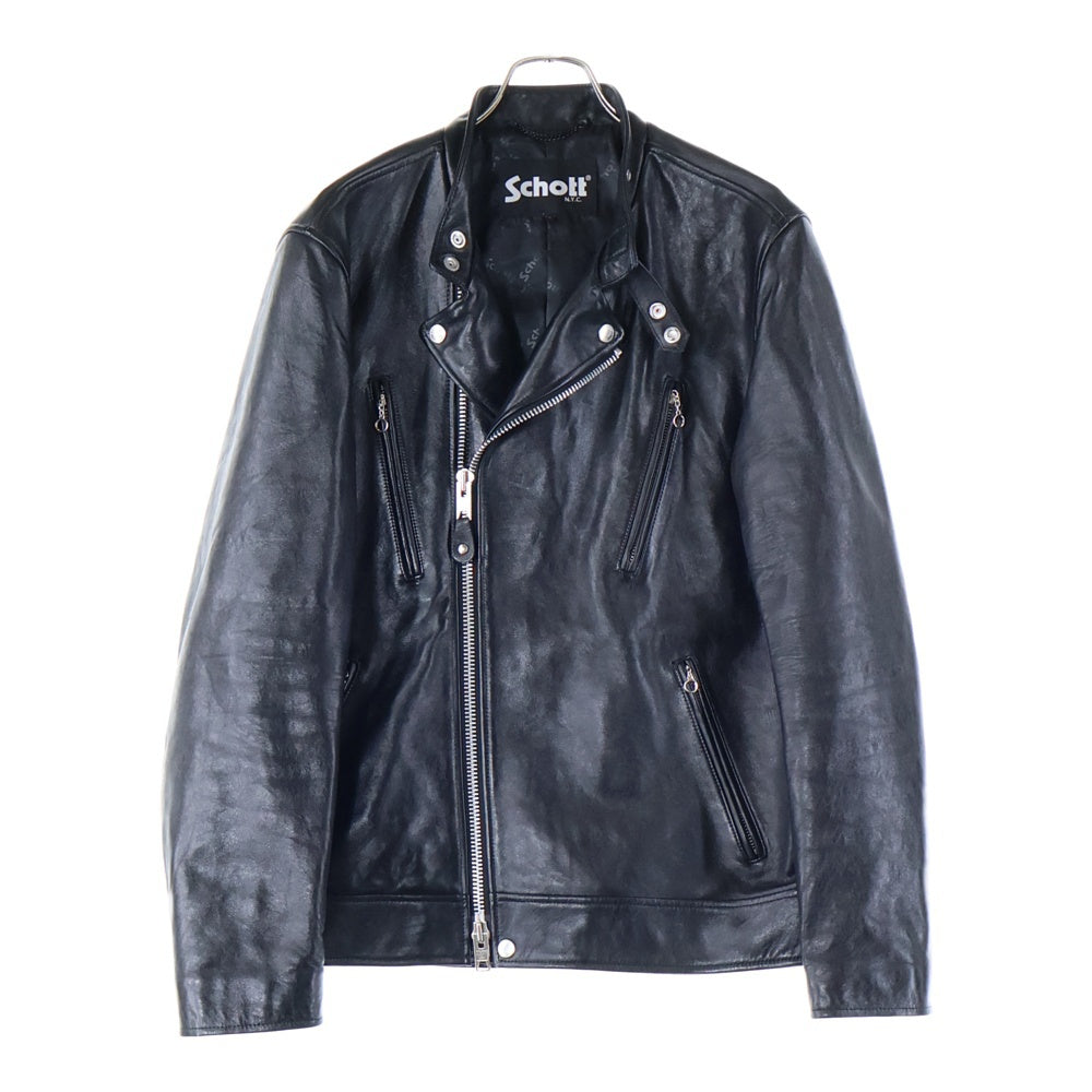 SCHOTT(ショット) NEW DOUBLE BREAST RIDERS 3101048 ダブル ブレスト ライダースジャケット レザージャケット ブラック