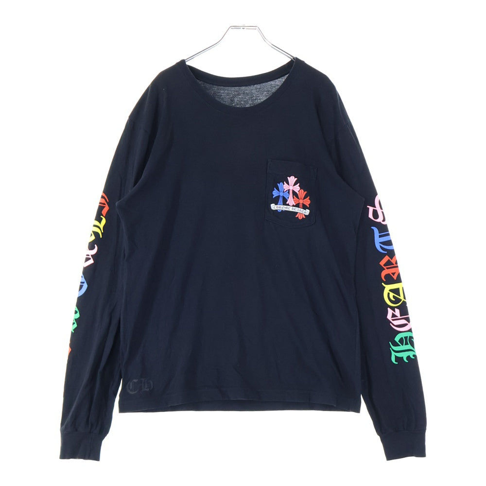 CHROME HEARTS(クロムハーツ) CEM CRS LS マルチセメタリークロスプリント長袖Tシャツ ブラック