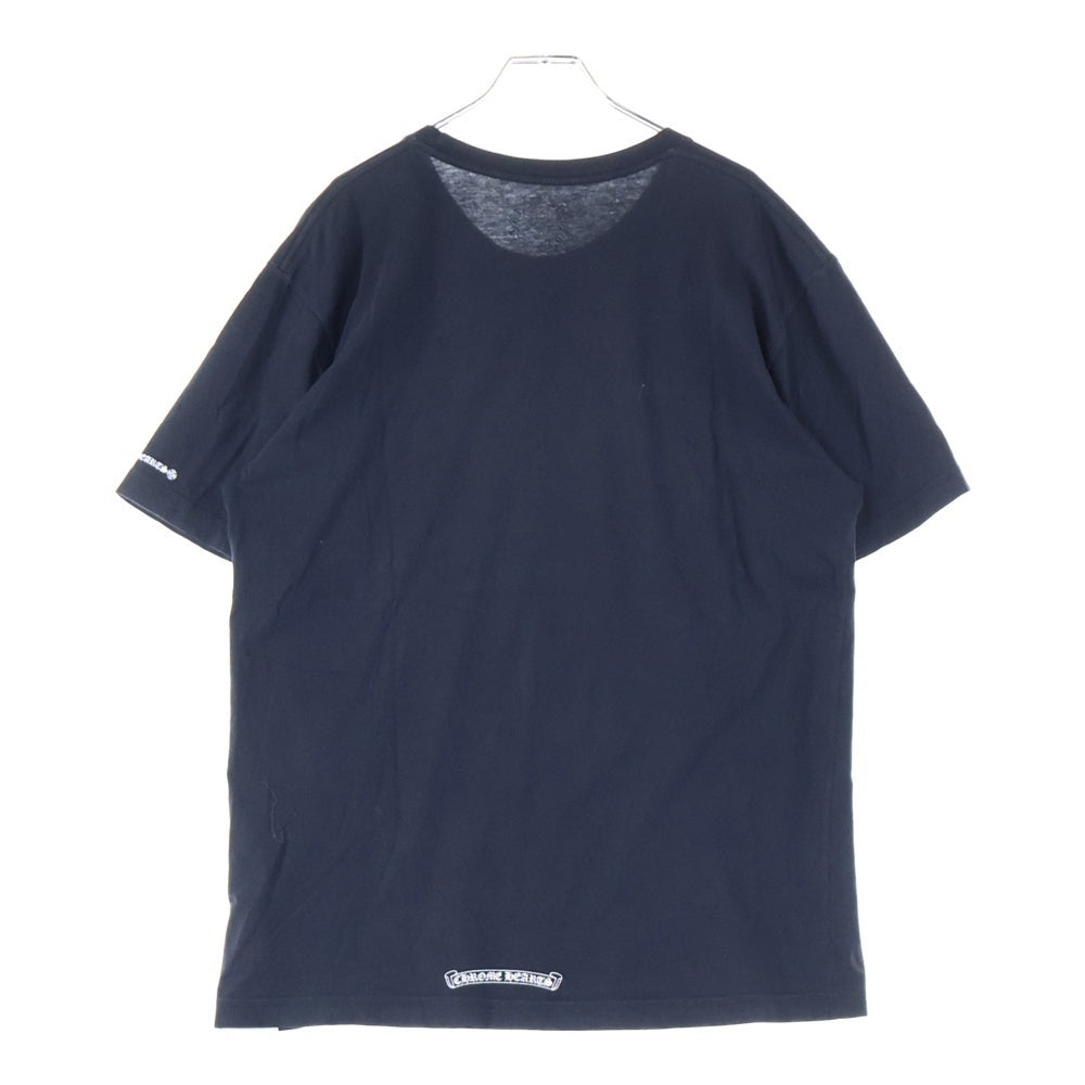 CHROME HEARTS(クロムハーツ) NECK LOGO TEE ネックロゴプリント半袖Tシャツ ブラック