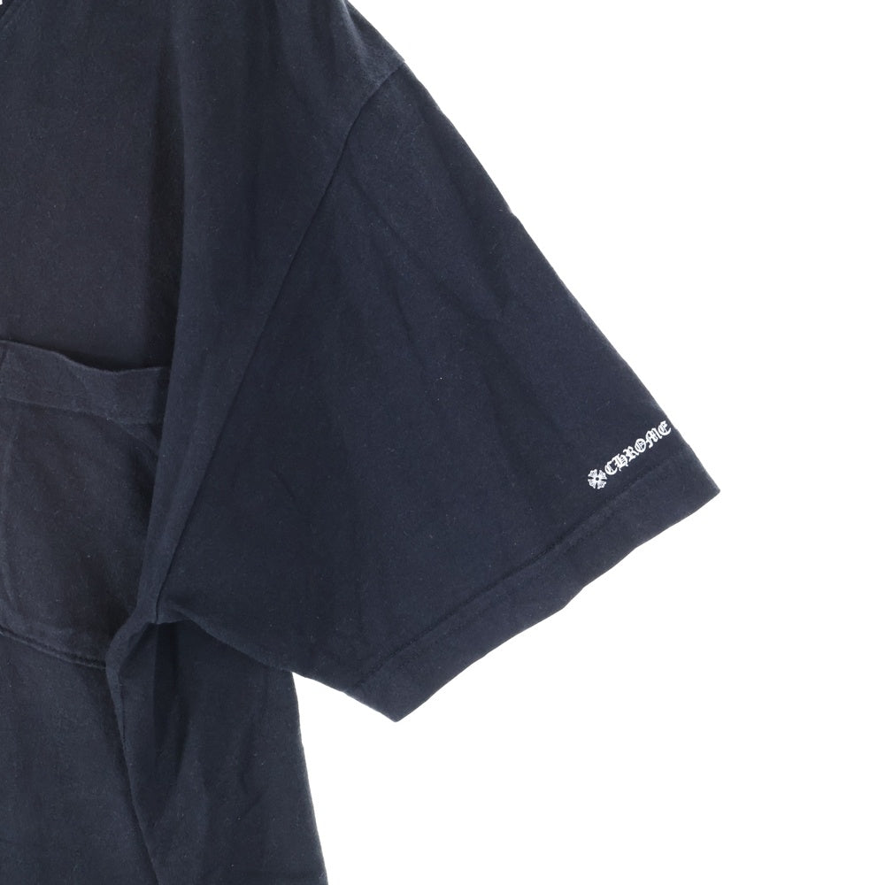 CHROME HEARTS(クロムハーツ) NECK LOGO TEE ネックロゴプリント半袖Tシャツ ブラック