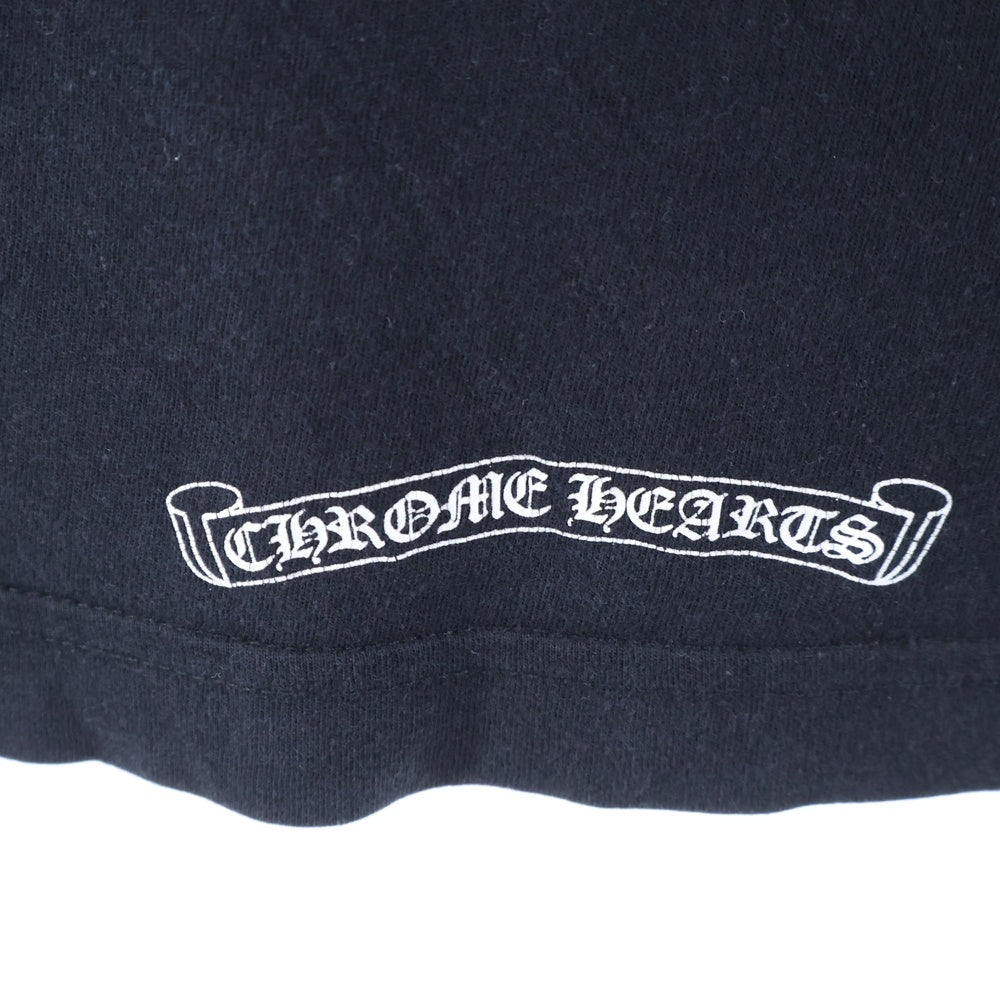 CHROME HEARTS(クロムハーツ) NECK LOGO TEE ネックロゴプリント半袖Tシャツ ブラック