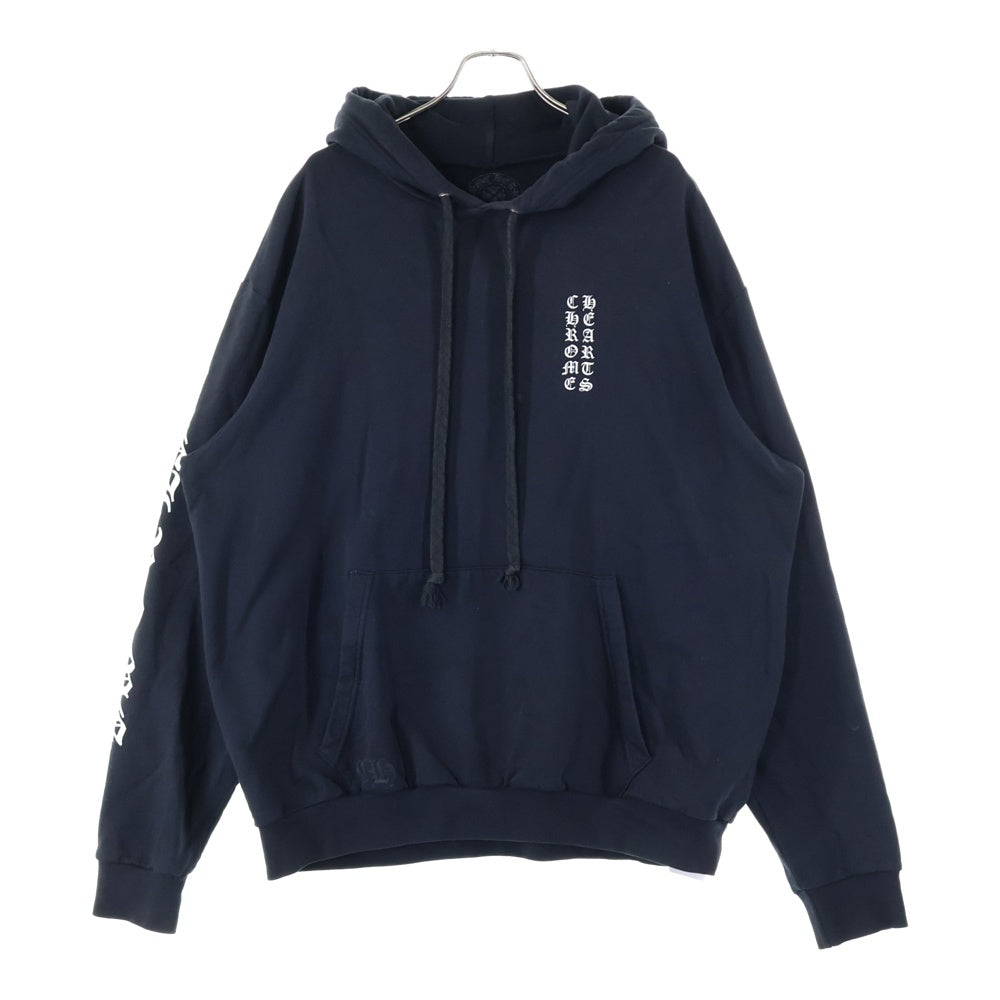 CHROME HEARTS(クロムハーツ) SWTSHRT PLVR アームロゴプリント スウェットパーカー フーディー ブラック