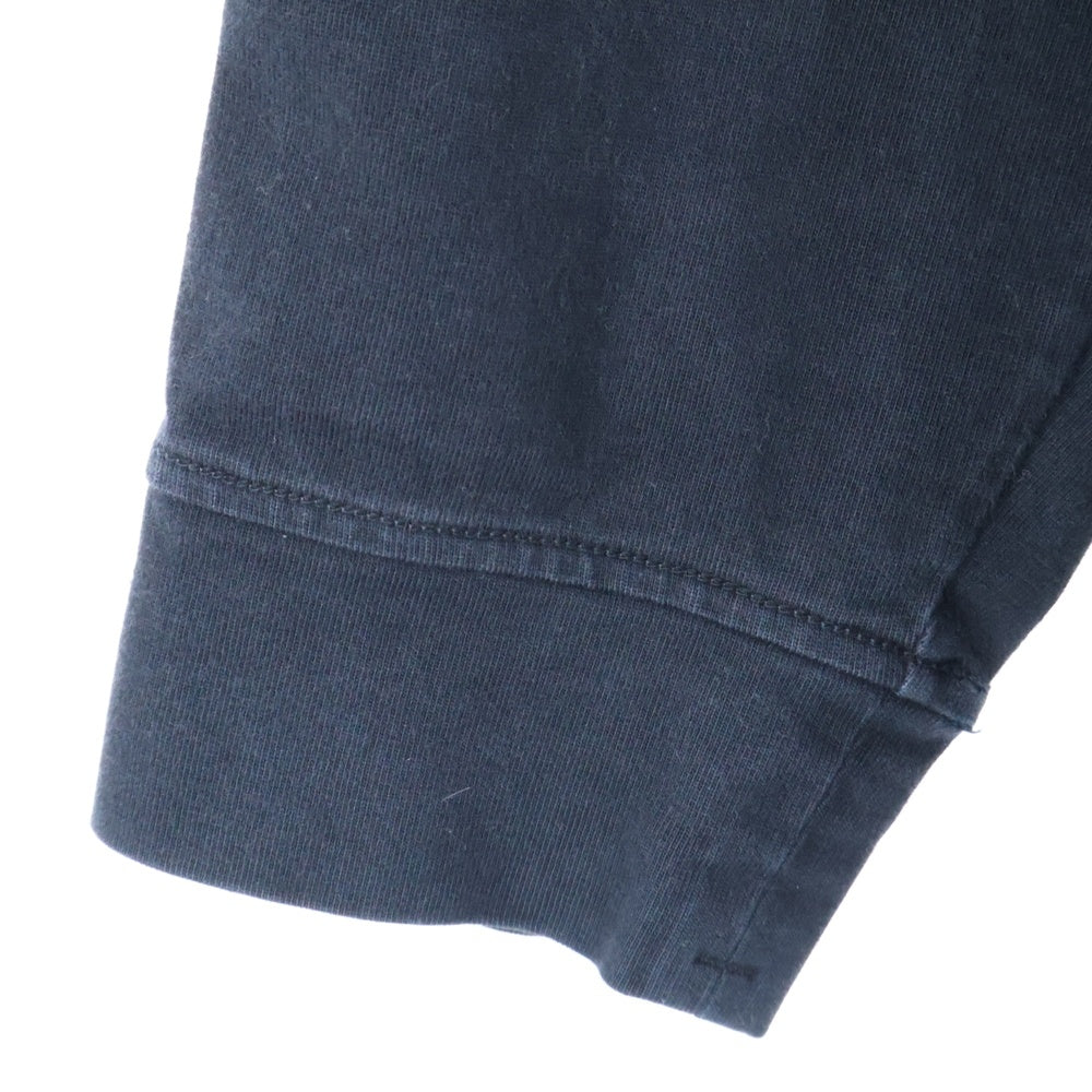 STONE ISLAND(ストーンアイランド) 23SS GARMENT DYED Logo Patch Sweatshirt 101563750 ガーメントダイ ロゴワッペン クルーネック長袖Tシャツカットソー ロングスリーブ ロンT ブラック