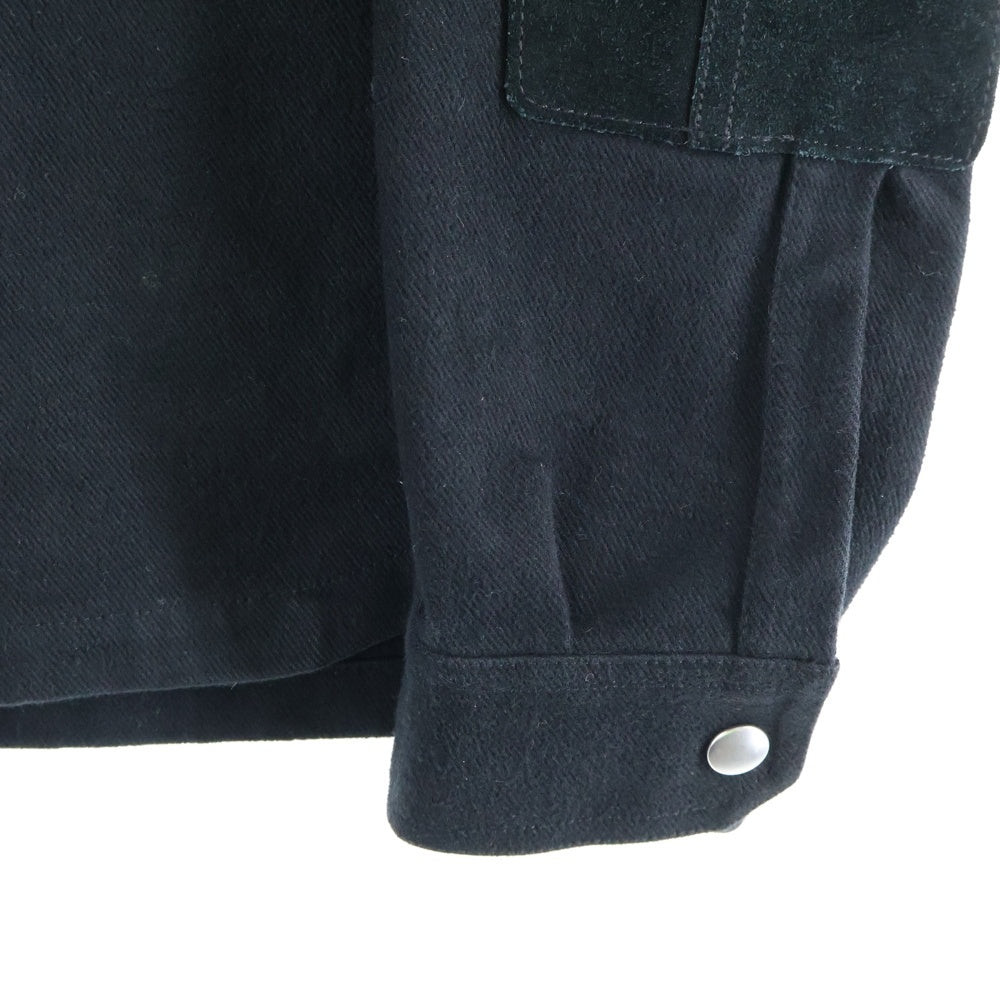 Rick Owens(リックオウエンス) 19AW SHIRT JACLET スナップボタン コットンジャケット ブラック RU19F4729-CFL1