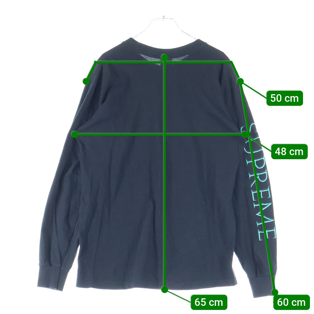 SUPREME(シュプリーム) 22SS ×AEON FLUX L/S Tee フロントプリントクルーネック長袖Tシャツカットソー ロンT ブラック