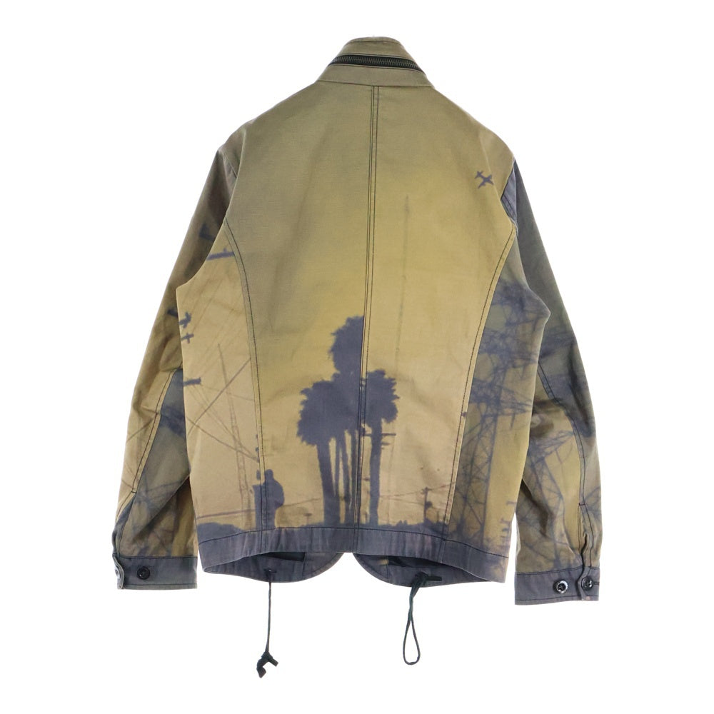DIESEL(ディーゼル) M-65 ドローコード付き パームツリー ジップアップミリタリージャケット ブルゾンジャケット カーキ 10300473