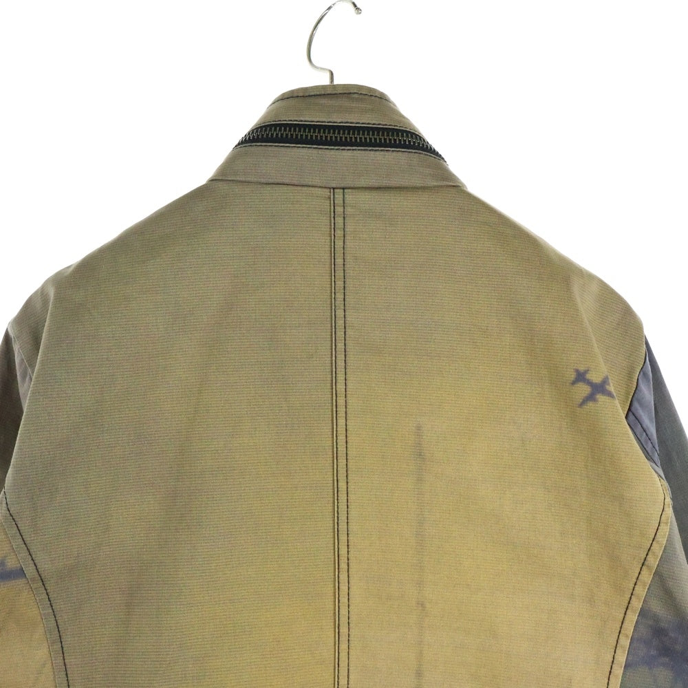 DIESEL(ディーゼル) M-65 ドローコード付き パームツリー ジップアップミリタリージャケット ブルゾンジャケット カーキ 10300473