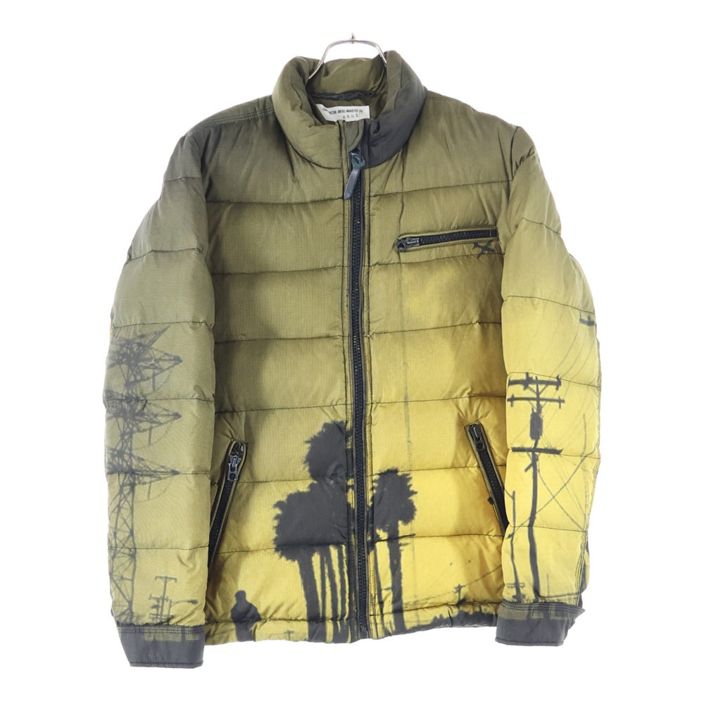 DIESEL(ディーゼル) パームツリー フロント ジップアップ ダウンジャケット カーキ 00E8F203