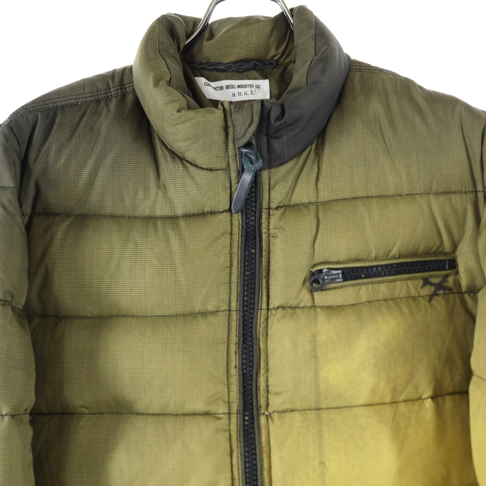 DIESEL(ディーゼル) パームツリー フロント ジップアップ ダウンジャケット カーキ 00E8F203