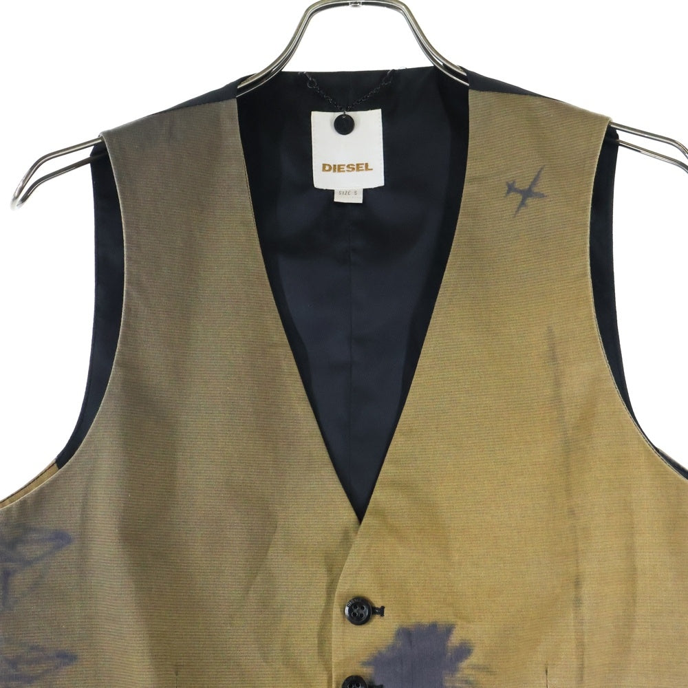 DIESEL(ディーゼル) パームツリー ベスト ジレ カーキ