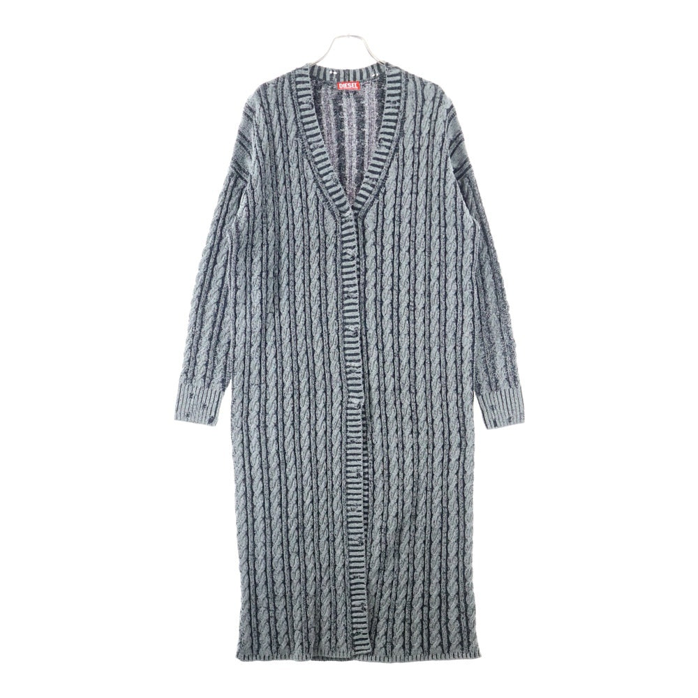 DIESEL(ディーゼル) M-PANAGIA ロングニットカーディガン ブルー A11173