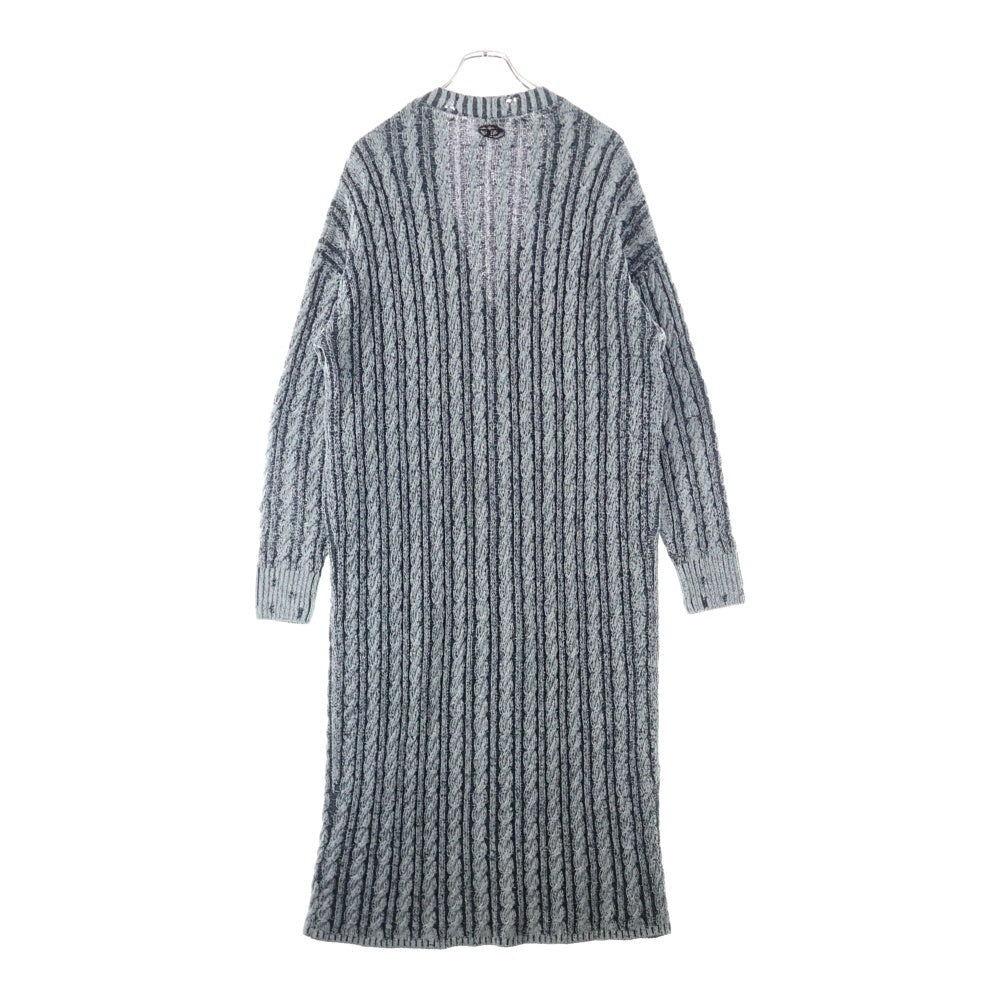 DIESEL(ディーゼル) M-PANAGIA ロングニットカーディガン ブルー A11173