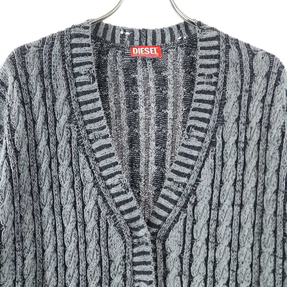 DIESEL(ディーゼル) M-PANAGIA ロングニットカーディガン ブルー A11173