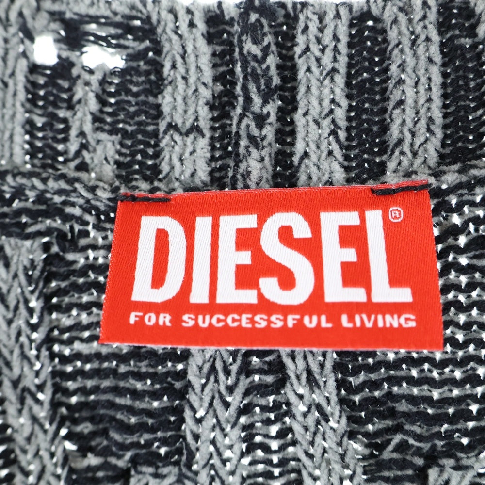 DIESEL(ディーゼル) M-PANAGIA ロングニットカーディガン ブルー A11173