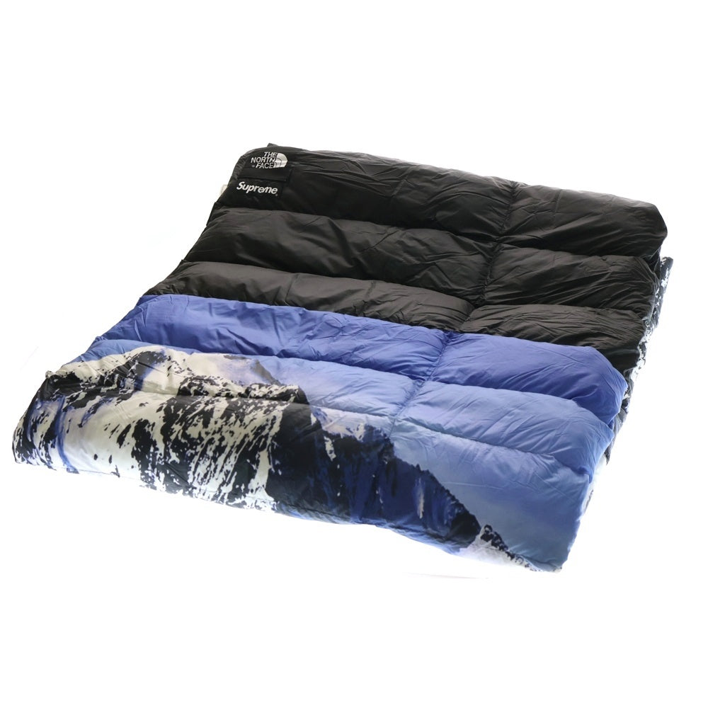 SUPREME(シュプリーム) 17AW ×THE NORTH FACE Mountain Nupste Blanket NN71750I ×ザ ノースフェイス マウンテンヌプシブランケット 雪山 ブルー/ブラック