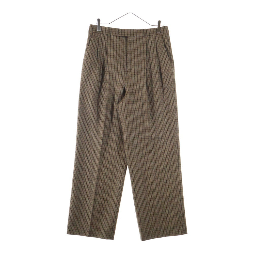 CELINE(セリーヌ) ハウンドトゥース スラックス ウールトラウザーズパンツ 2P580037K ブラウン