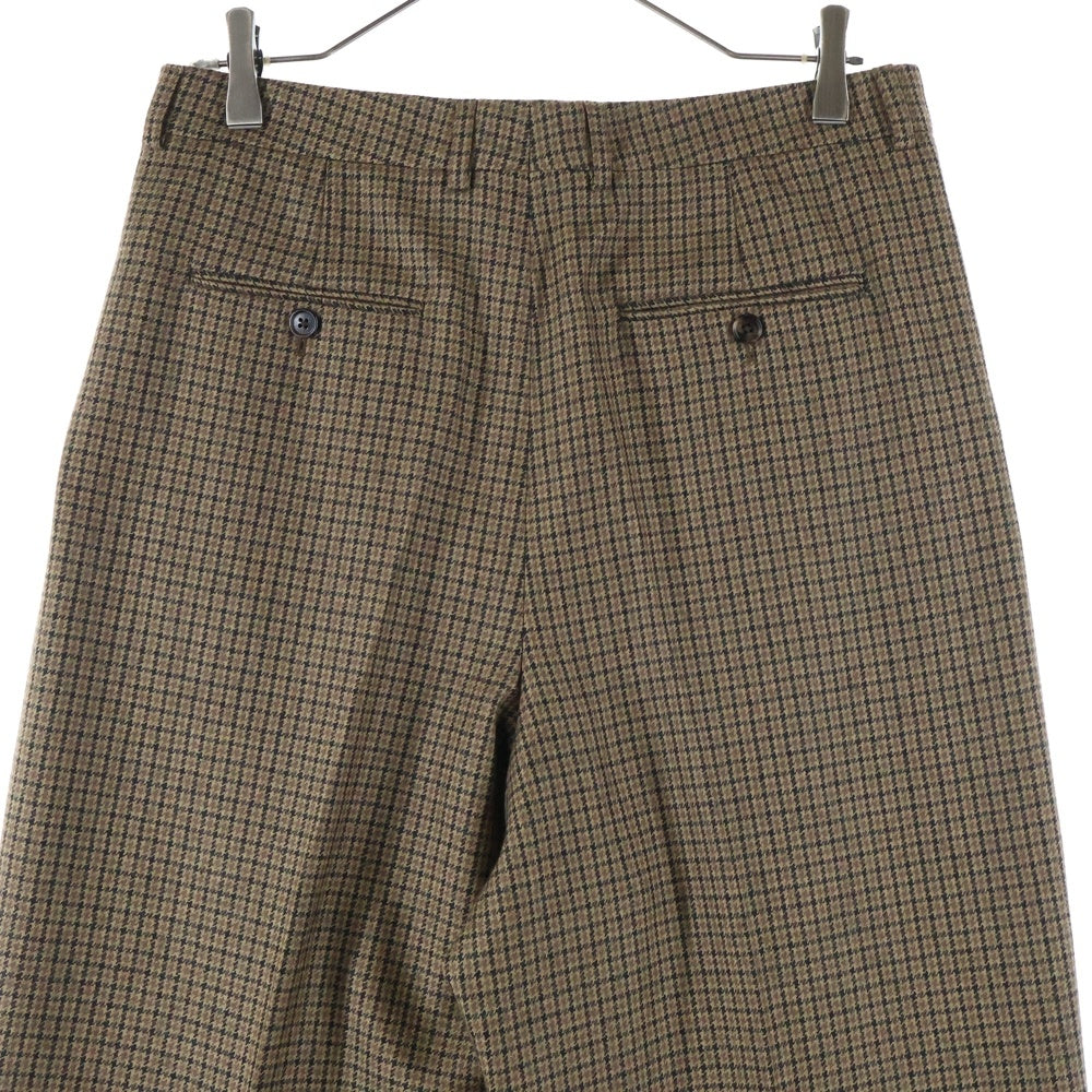 CELINE(セリーヌ) ハウンドトゥース スラックス ウールトラウザーズパンツ 2P580037K ブラウン