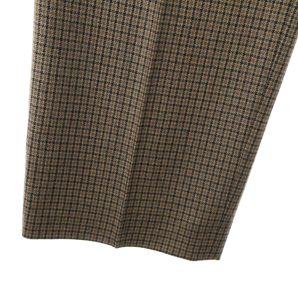 CELINE(セリーヌ) ハウンドトゥース スラックス ウールトラウザーズパンツ 2P580037K ブラウン