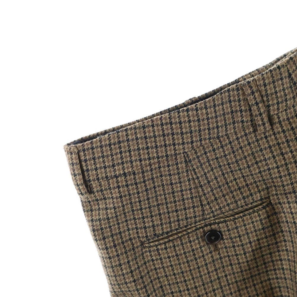 CELINE(セリーヌ) ハウンドトゥース スラックス ウールトラウザーズパンツ 2P580037K ブラウン