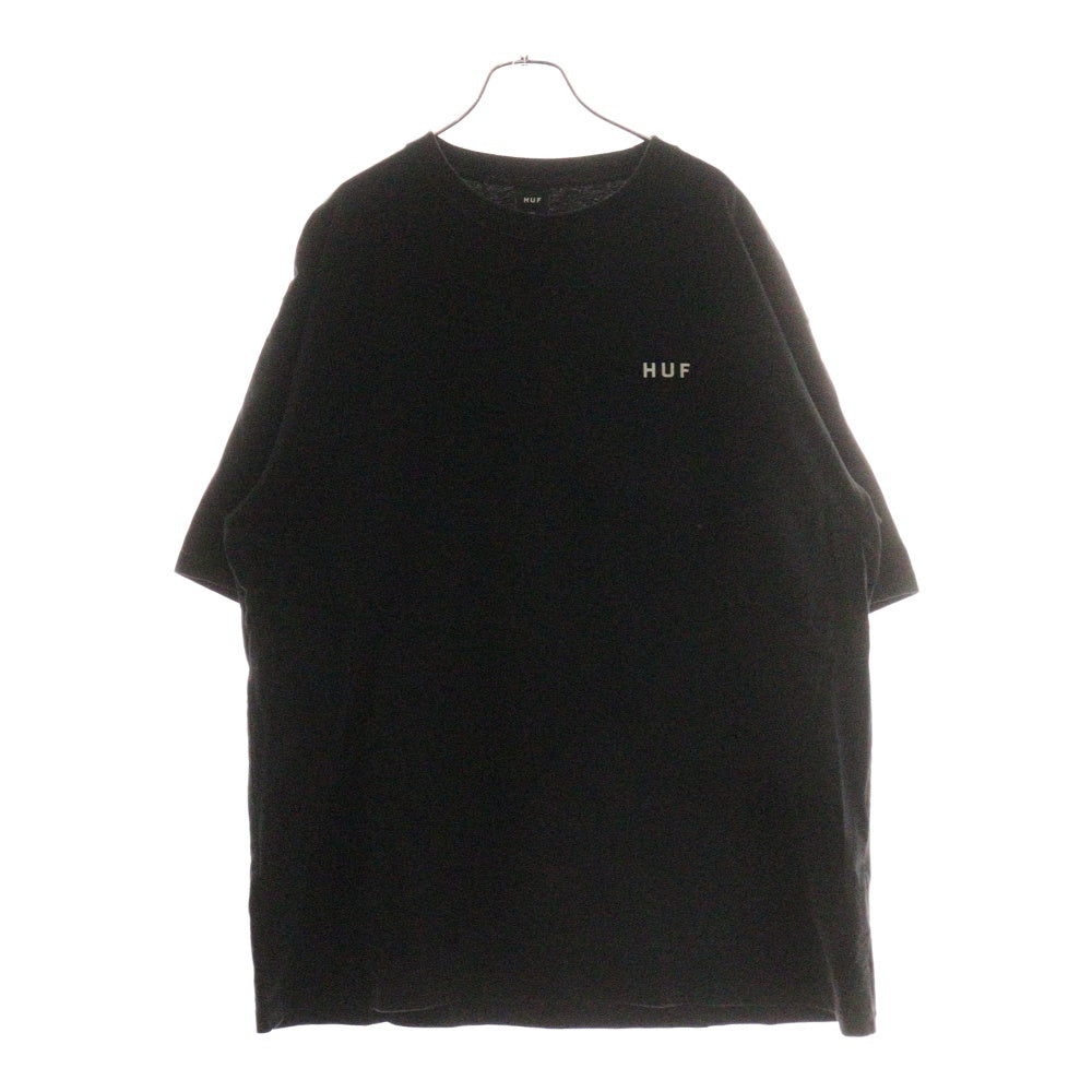 HUF(ハフ) ICE CREEM TEE 両面プリント半袖カットソー 半袖Tシャツ ブラック