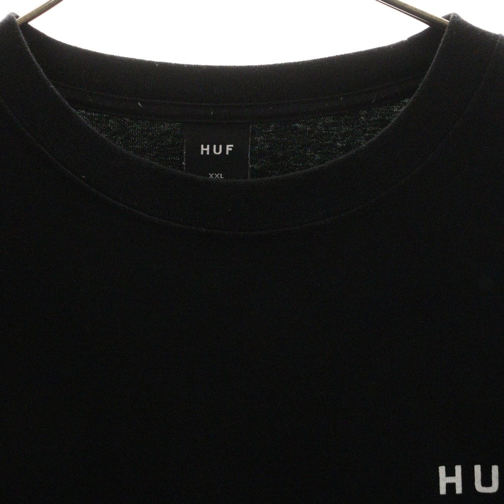 HUF(ハフ) ICE CREEM TEE 両面プリント半袖カットソー 半袖Tシャツ ブラック
