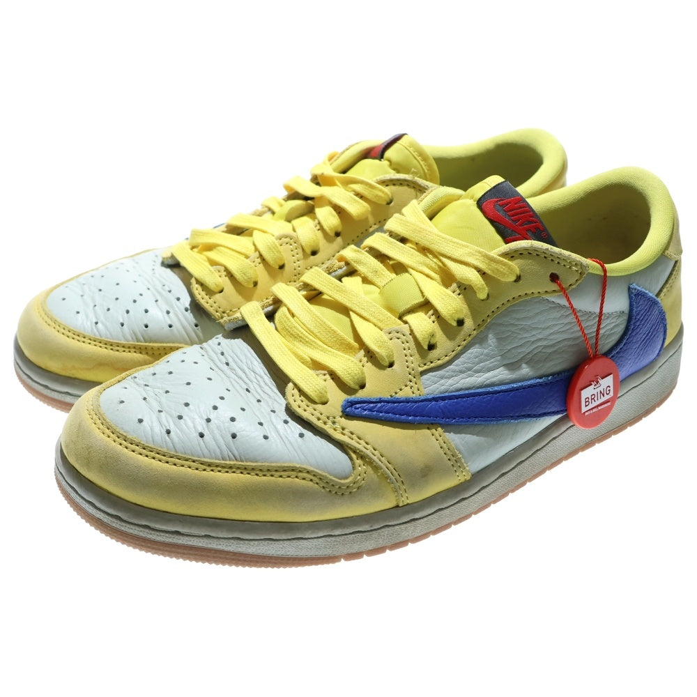 NIKE(ナイキ) ×TRAVIS SCOTT WMNS AIR JORDAN 1 RETRO LOW OG Canary DZ4137-700 トラヴィス スコット ウィメンズ エアジョーダン1 カナリー ローカットスニーカー