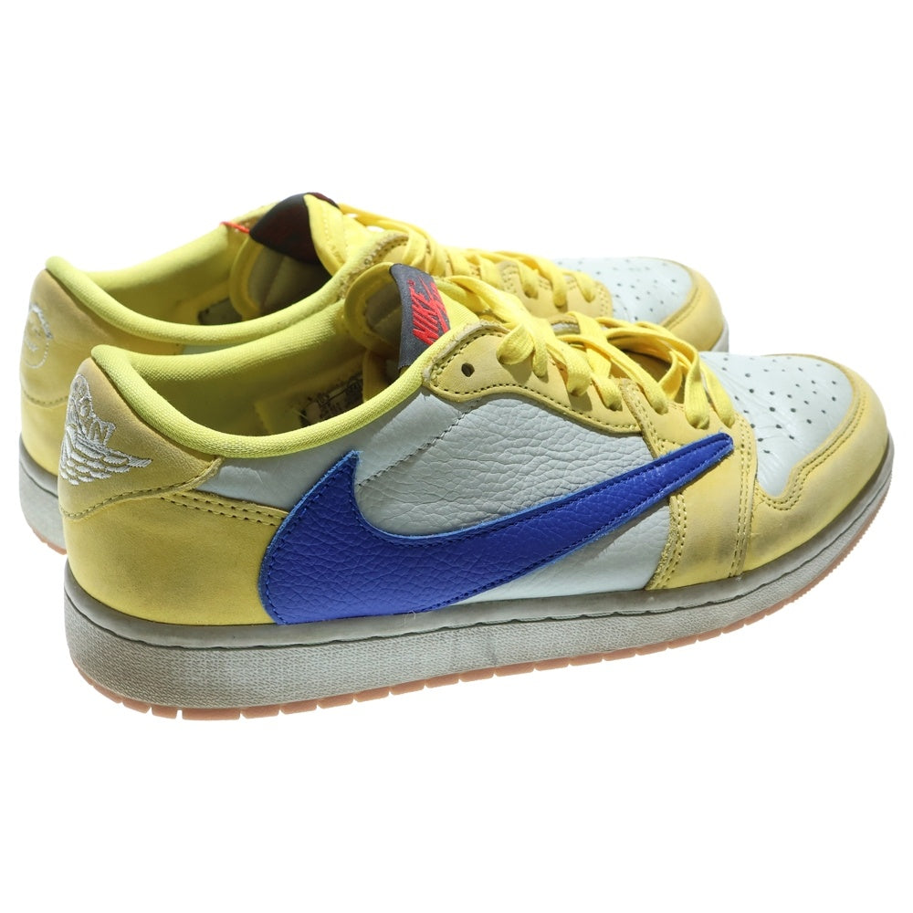 NIKE(ナイキ) ×TRAVIS SCOTT WMNS AIR JORDAN 1 RETRO LOW OG Canary DZ4137-700 トラヴィス スコット ウィメンズ エアジョーダン1 カナリー ローカットスニーカー