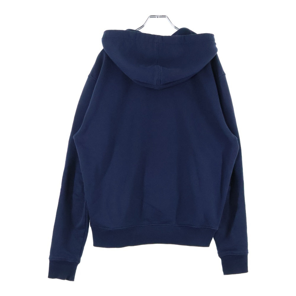 AMI Alexandre Mattiussi(アミアレクサンドルマテュッシ) AMI DE COEUR ZIPPED HOODIE HSW460.730 ロゴ刺繍ジップアップパーカー フーディー ネイビー