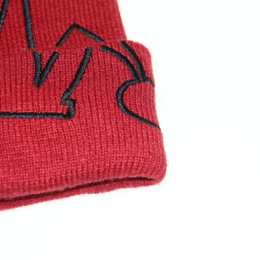 STUSSY(ステューシー) 24AW Cuff Beanie Crown 1321212 カフビーニークラウン ニット帽子 レッド