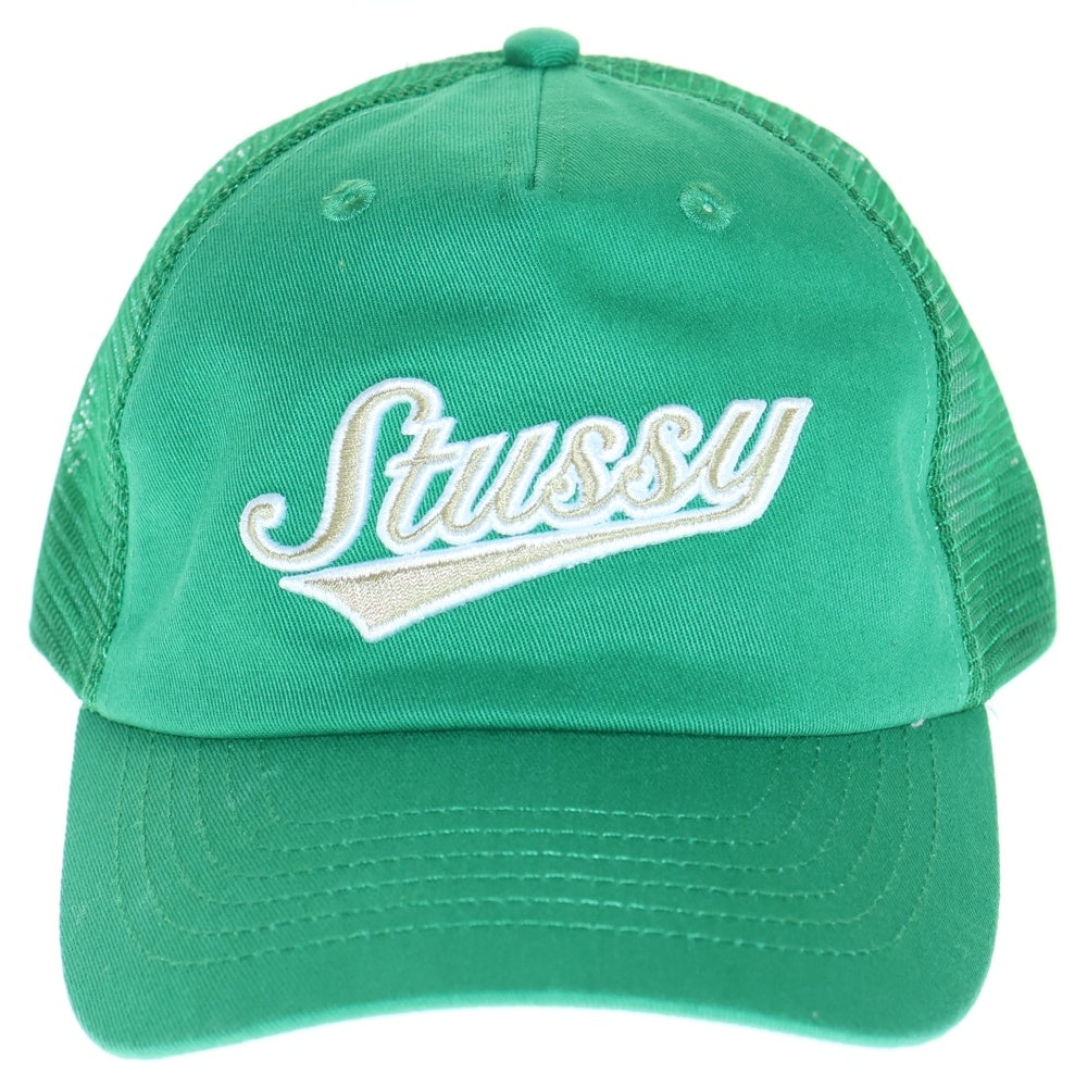 STUSSY(ステューシー) ATHLETIC LP TRUCKER CAP 1311165 ロゴ刺繍トラッカーキャップ 帽子 グリーン