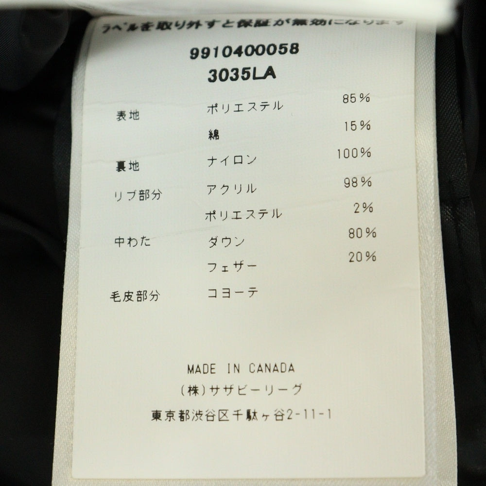 CANADA GOOSE(カナダグース) MYSTIQUE PARKA FUSION FIT ミスティーク フュージョン フィット ロング ダウンコート ダウンジャケット レディース ブラック 3035LA