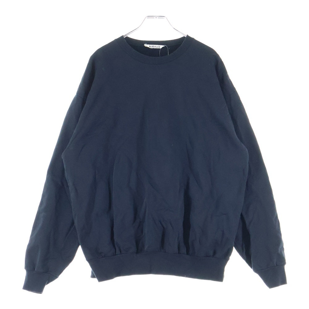 AURALEE(オーラリー) 20AW ELASTIC HIGH GAUGE SWEAT クルーネック長袖スウェットトレーナーブラック A20AP02NU