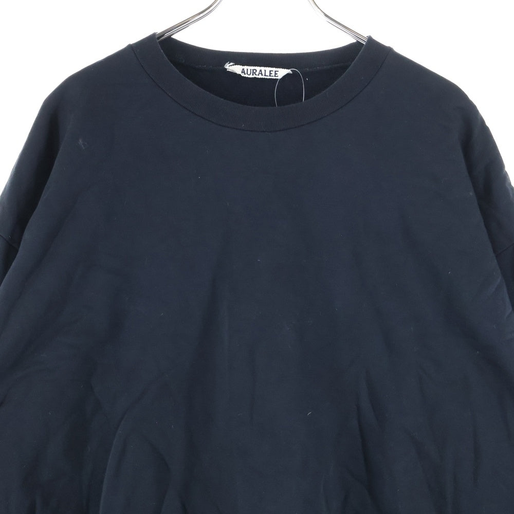AURALEE(オーラリー) 20AW ELASTIC HIGH GAUGE SWEAT クルーネック長袖スウェットトレーナーブラック A20AP02NU
