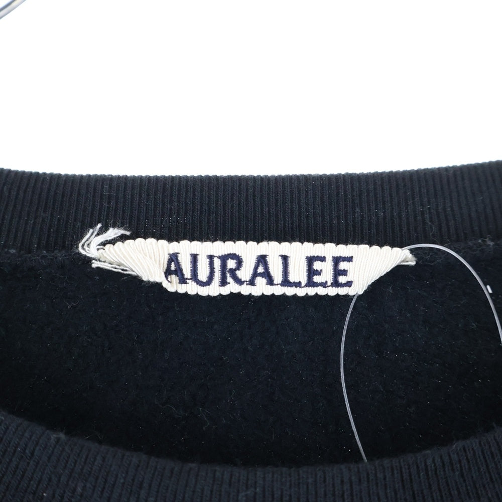 AURALEE(オーラリー) 20AW ELASTIC HIGH GAUGE SWEAT クルーネック長袖スウェットトレーナーブラック A20AP02NU