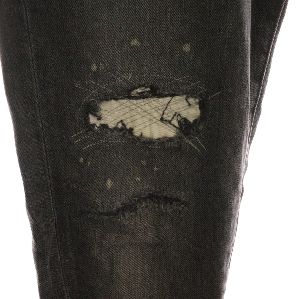 NO BRAND(ノーブランド) JAPAN BLUE JEANS (ジャパンブルージーンズ) ヴィンテージ加工 ダメージ加工 ストレートデニムパンツ ジーンズ グレー JB2300