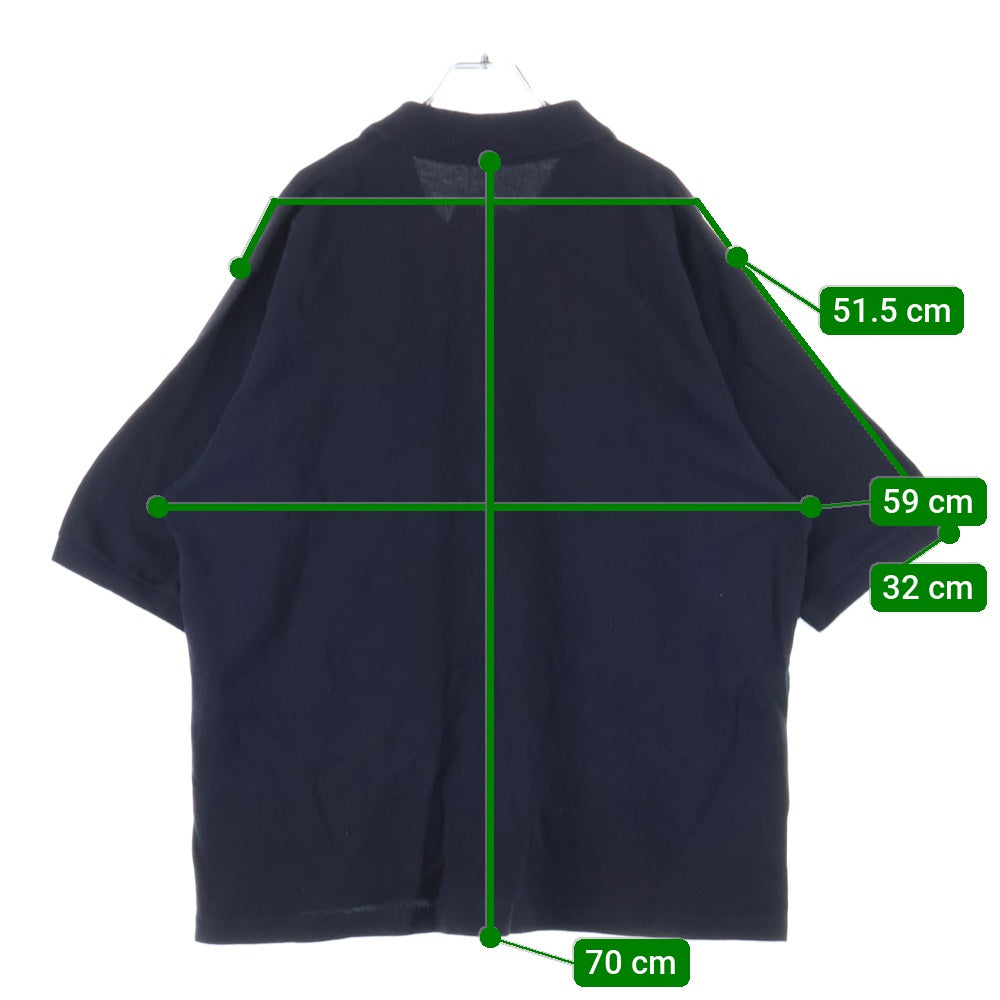 COMOLI(コモリ) 18SS 鹿の子半袖ポロシャツ ネイビー P01-05010