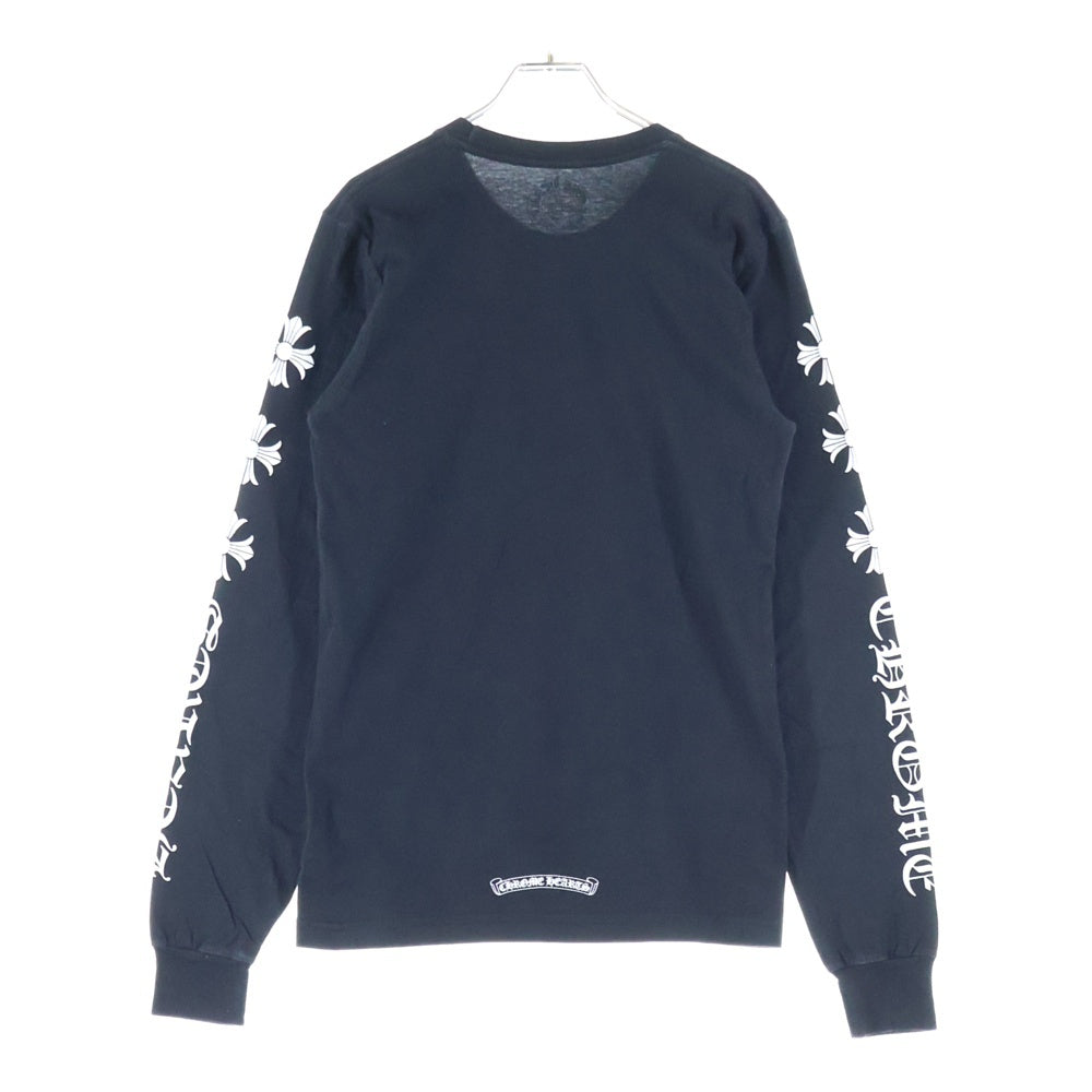 CHROME HEARTS(クロムハーツ) CH L S 1 袖CHプラスプリント長袖カットソー 長袖Tシャツ ロングスリーブカットソー ロンT ブラック