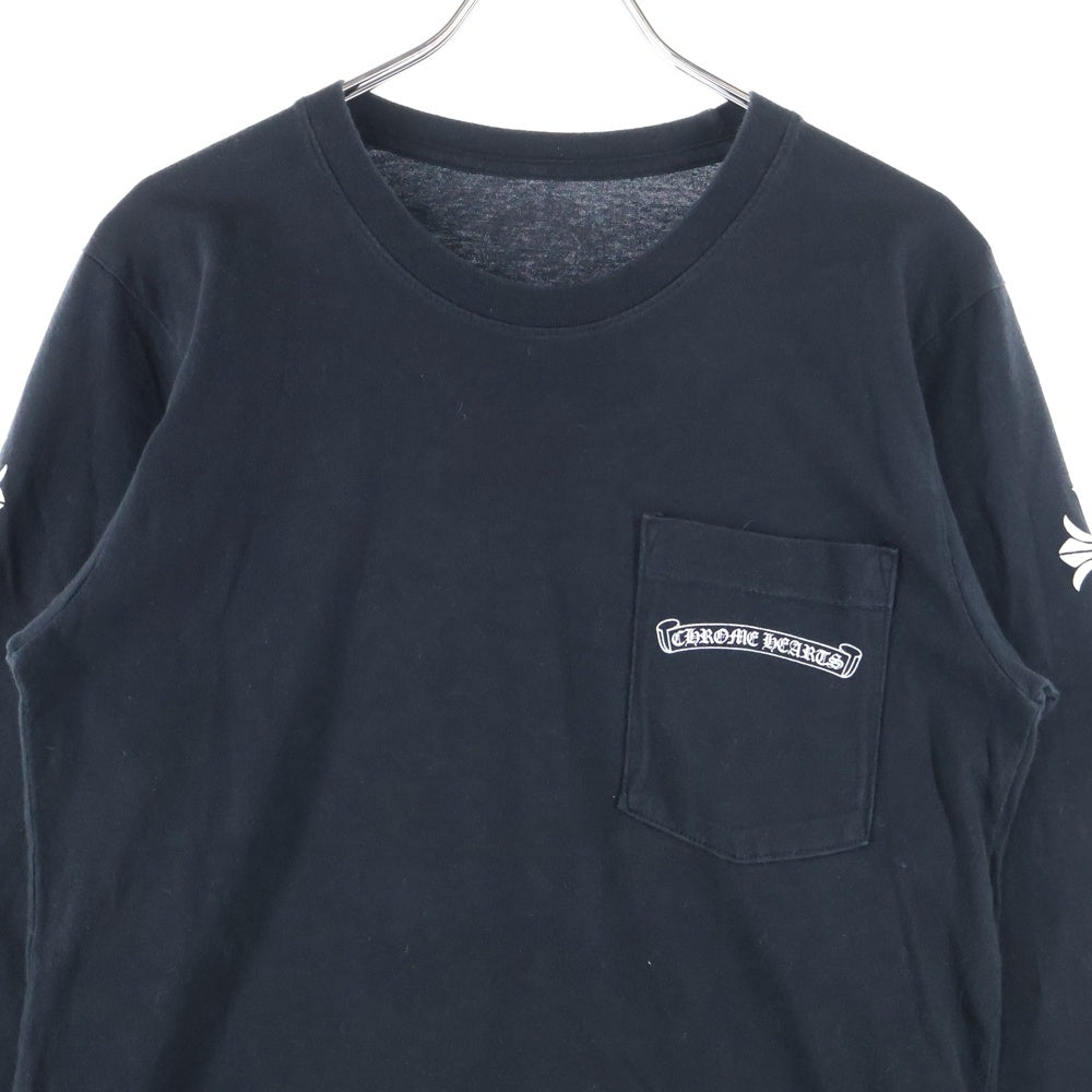 CHROME HEARTS(クロムハーツ) CH L S 1 袖CHプラスプリント長袖カットソー 長袖Tシャツ ロングスリーブカットソー ロンT ブラック