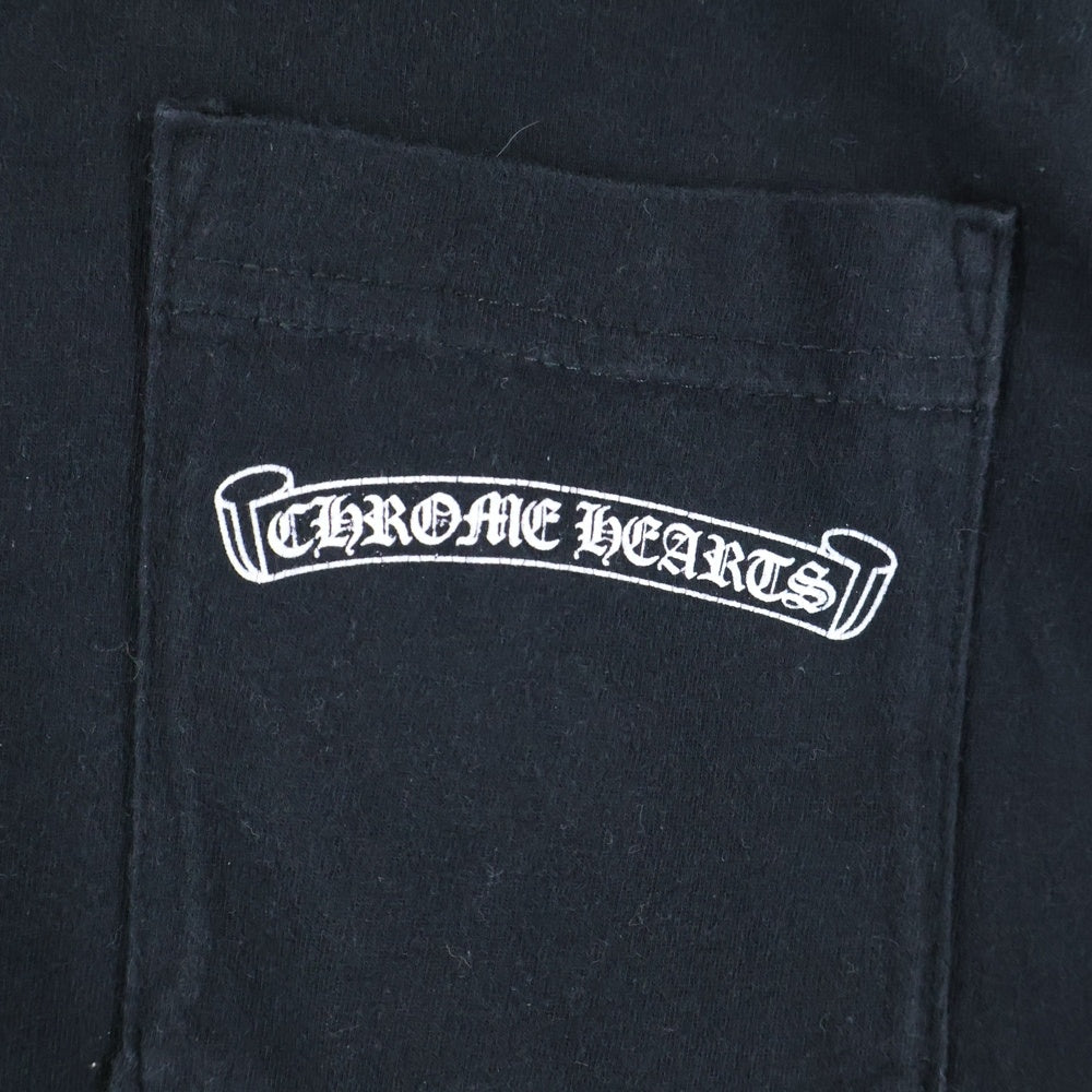 CHROME HEARTS(クロムハーツ) CH L S 1 袖CHプラスプリント長袖カットソー 長袖Tシャツ ロングスリーブカットソー ロンT ブラック