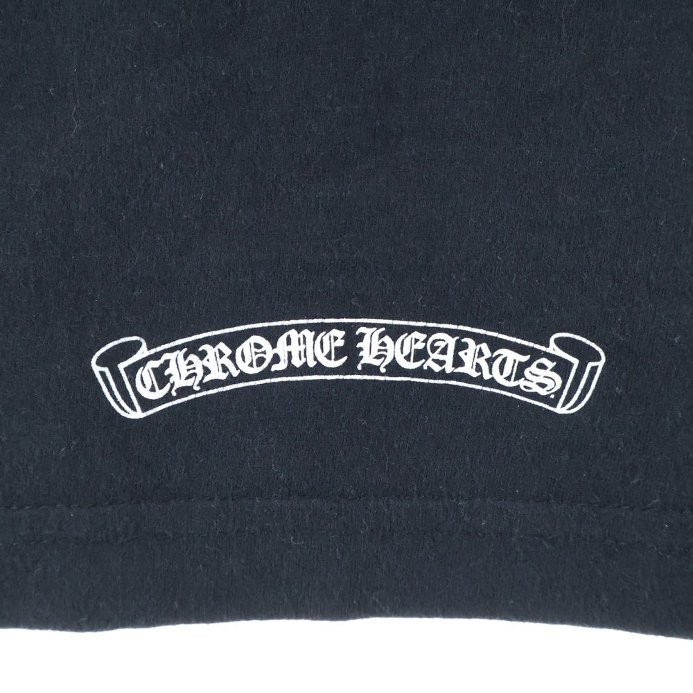 CHROME HEARTS(クロムハーツ) CH L S 1 袖CHプラスプリント長袖カットソー 長袖Tシャツ ロングスリーブカットソー ロンT ブラック