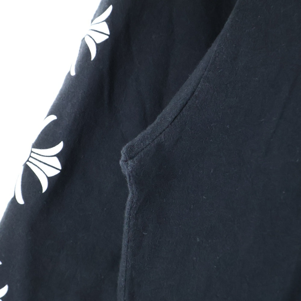 CHROME HEARTS(クロムハーツ) CH L S 1 袖CHプラスプリント長袖カットソー 長袖Tシャツ ロングスリーブカットソー ロンT ブラック