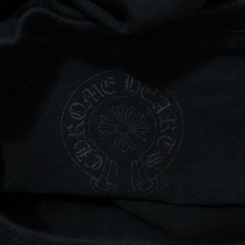CHROME HEARTS(クロムハーツ) CH L S 1 袖CHプラスプリント長袖カットソー 長袖Tシャツ ロングスリーブカットソー ロンT ブラック