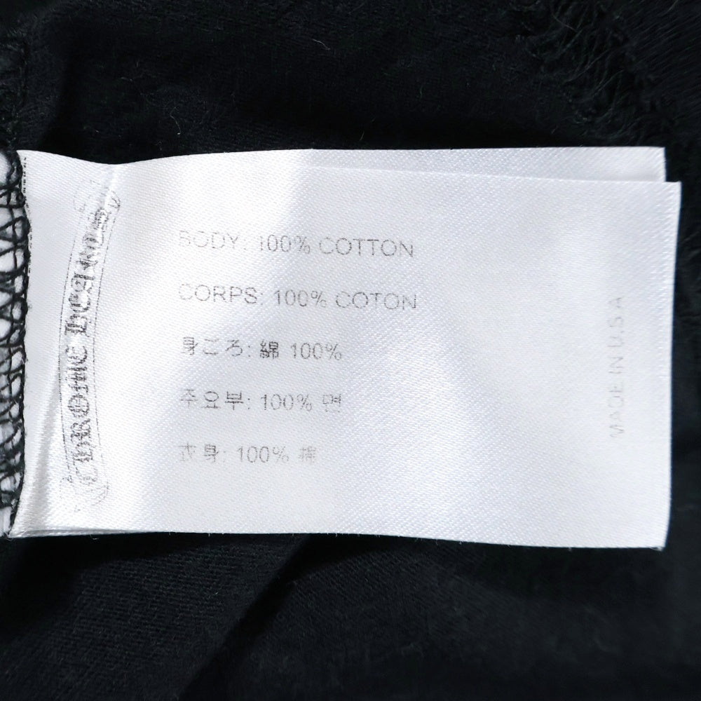 CHROME HEARTS(クロムハーツ) CH L S 1 袖CHプラスプリント長袖カットソー 長袖Tシャツ ロングスリーブカットソー ロンT ブラック