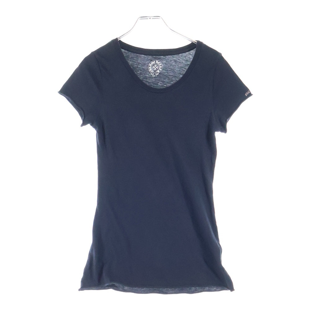 CHROME HEARTS(クロムハーツ) バックスクロールラベルプリントTシャツ 半袖カットソー ブラック レディース