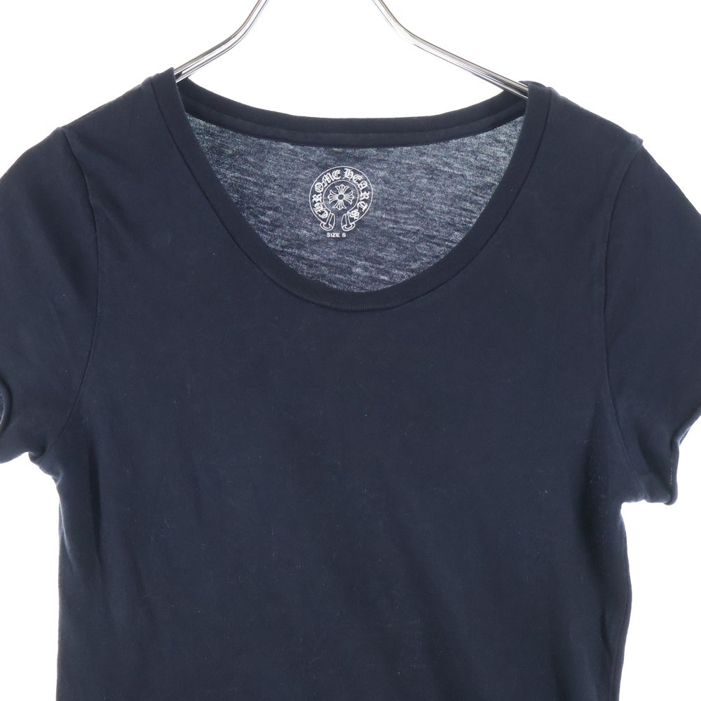 CHROME HEARTS(クロムハーツ) バックスクロールラベルプリントTシャツ 半袖カットソー ブラック レディース