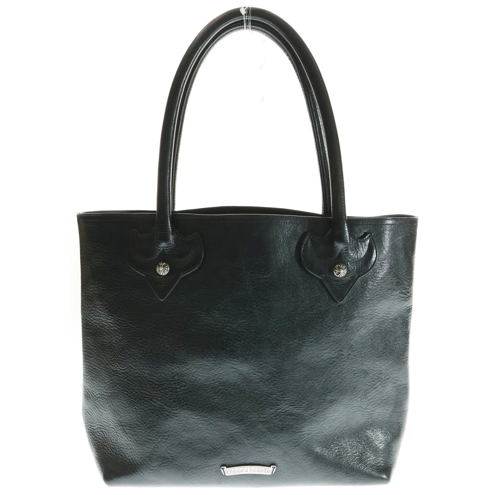 CHROME HEARTS(クロムハーツ) FS TOTE CHクロス装飾 クロスパッチ クロスボール トートバッグ レザー ブラック
